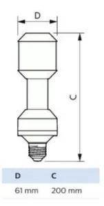 Ympärisäteilevä lamppu Philips MAS LED SON-T - YMPÄRISÄTEILEVÄ LAMPPU MAS LED E27 727 3600LM 50W=23W EM/230V