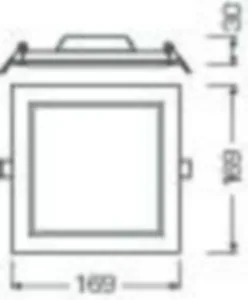 Alasvalo Ledvance Downlight Slim - ALASVALO DOWNLIGHT SLIM DL SLIM SQ155 12W/4000K WT
