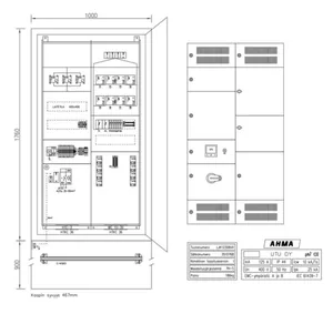 Latausjakokaappi UTU Ahma LJK, lähdöt 32A (VVSK) - LATAUSASEMAKESKUS AHMA LJK12308VX (80A/100A/125A)