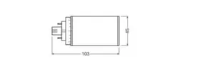 LED-pistokantalamppu Ledvance Dulux LED TE - LED-PISTOKANTALAMPPU DULUX TE13 HF 6W/840 GX24Q-1