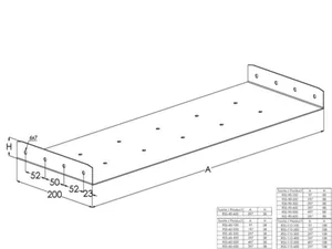 Jatkokappale Meka RSS levyhylly - JATKOKAPPALE LEVYHYLLY MEKA RSS-40-600 PG