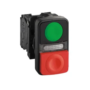Kaksoiskytkin ja merkkivalo Schneider Electric Harmony XB5 - KAKSOISPAINIKEKALUSTE HARMONY XB5AW73731M5 JA MERKKIVALO