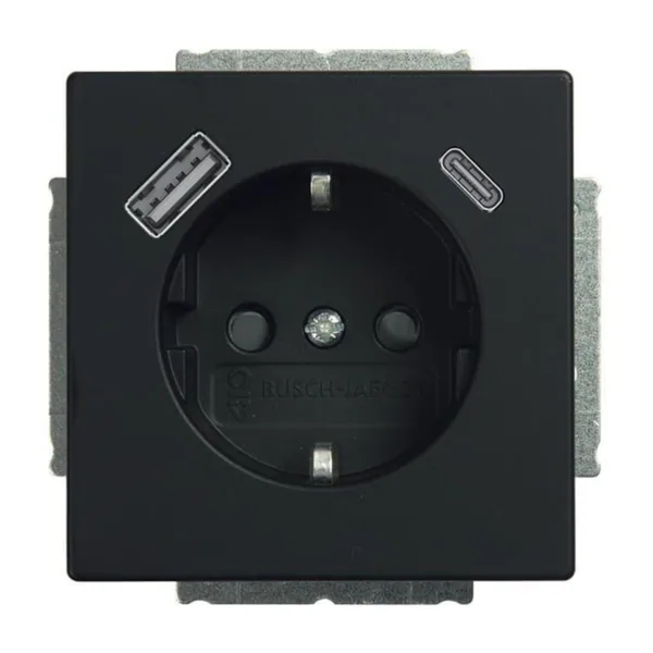 Pistorasia + USB ABB Impressivo maadoitettu 1-osainen 1S/16A/IP21 UKJ 0X A+C ANT