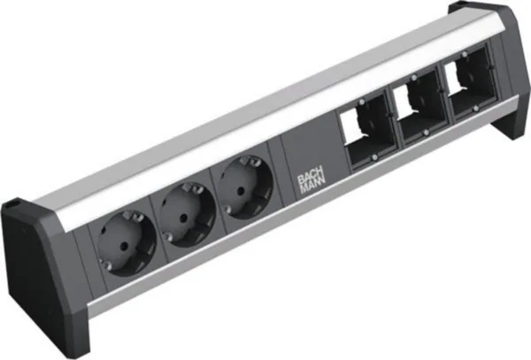 Pistorasiapaneelit DESK 1 Bachmann 3xPR 3xMODUULIP GST 18i3