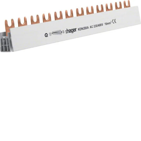 Virtakisko Hager KDN280A 2N 16MM2/80A 12M