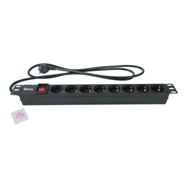 Jatkopistorasia Televes Datacom VIRRANJAKOPANEELI 8-OS 19" 1RU