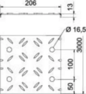 Kaapelitien kansi OBO KTS DBKR - KAAPELITIEN KANSI KTS DBKR 200 FS, B=200
