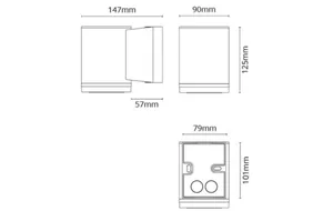 Seinävalaisin ulko SG Metro Deco - SEINÄVALAISIN ULKO SG METRO DECO 4,5W 27K GR