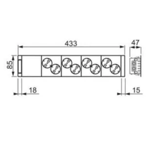 Kanavapistorasia ABB ProDuct esikytketty 8-osainen - KANAVAPISTORASIA PRODUCT 8S/16A/IP20 ESIKYTK. ORA