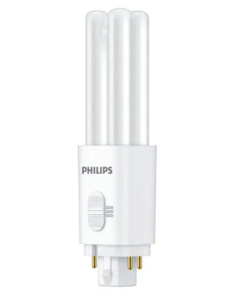 LED-pistokantalamppu Philips CorePro G24Q-2 3CCT 18=6,5W 4P HF/230V