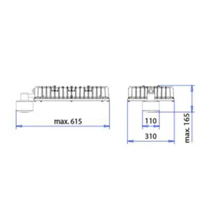Syväsäteilijä I-Valo Xenre LED - SYVÄSÄTEILIJÄ I-VALO XENRE XE60-X001-DJ4 IP64 LED-205W