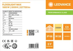 Valonheitin Ledvance Floodlight PFM Max - VALONHEITIN FLOODLIGHT PFM FL MAX 1800W 730 65X120 223KLM