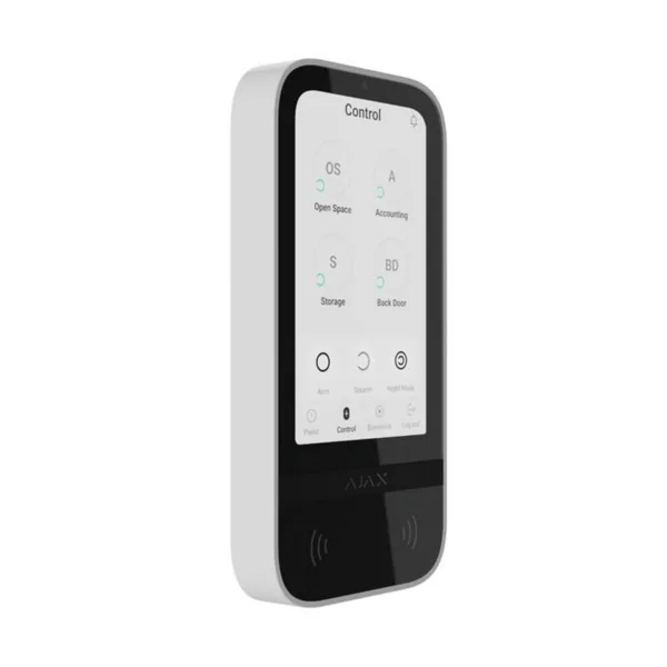 Käyttölaite langaton Ajax KEYPAD TOUCHSCREEN WHITE
