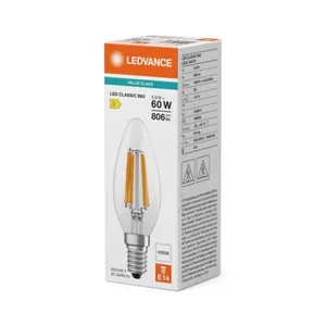 Kynttilälamppu Ledvance Value Classic B - KYNTTILÄLAMPPU VALUE CLASSIC CLB 5,9W/840 806LM E14 CL
