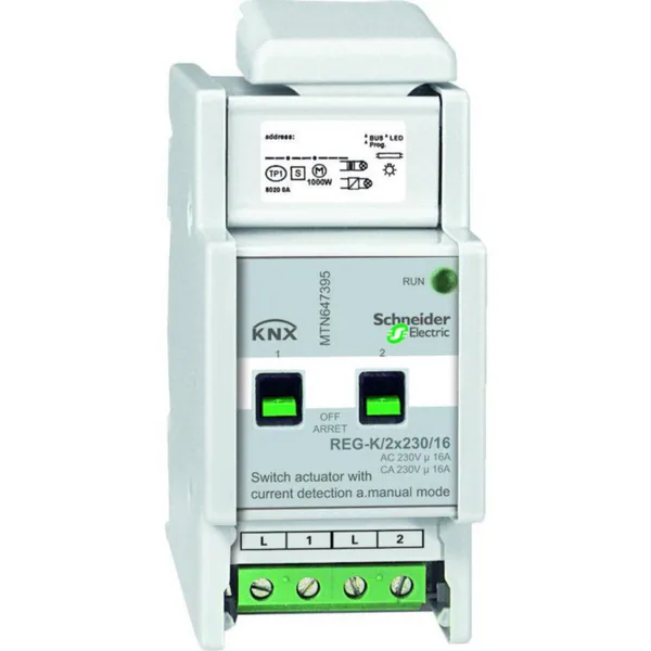 Lähtöyksikkö KNX Schneider Electric SpaceLogic KNX KYTKIN TOIM.L. K2X230/16A V.M