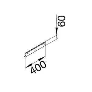 Päätykappale Hager tehalit.BKG - PÄÄTYKAPPALE TEHALIT.BKG BKGD FE 400X60 ZN