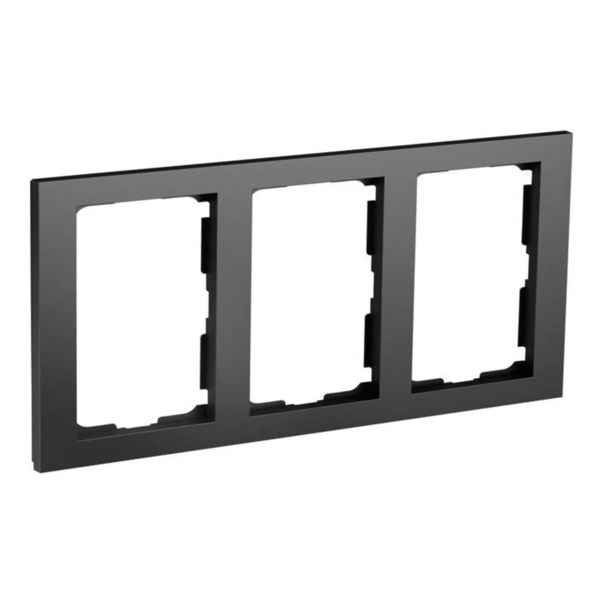 Peitelevy ELKO Plus 2-pistorasioiden kehykset 3OS/IP20/107MM MUS – musta