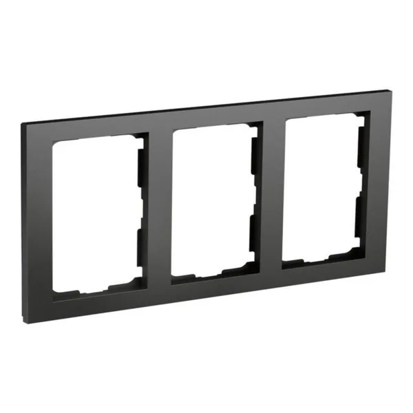Peitelevy ELKO Plus 2-pistorasioiden kehykset 3OS/IP20/107MM MUS