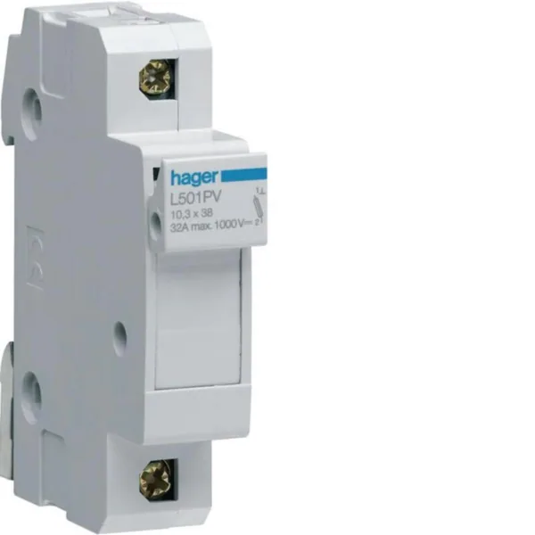 Putkisulakealusta Hager L501PV 1-NAP L38 1000VDC