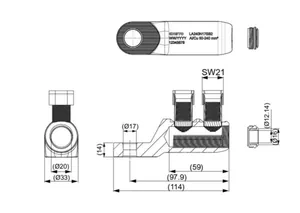 Ruuvikaapelikenkä Ensto Sähköverkot - RUUVIKAAPELIKENKÄ ENSTO AL/CU 50-240 MM², Ø17