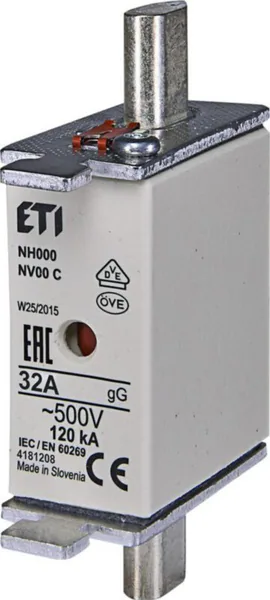 Kahvasulake ETI NV 000 GG 32A 500V