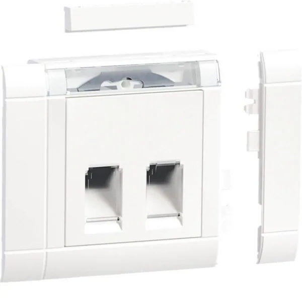 Kanavadatarasiapakkaus Hager Ecoline KANAVADATARASIA GSETDM042 2XRJ45 ACTASSI LVA