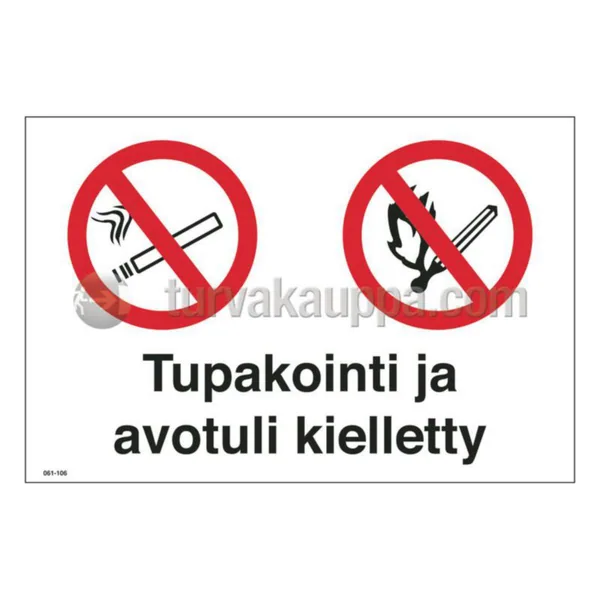 Merkintäkilpi SWM yleiset muovia AVOTULIKIELTO 300x200 MUOVI