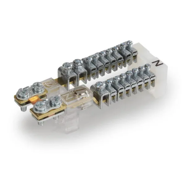 N- ja PE-kiskot Ensto IS KNA5.108 CU N/PE 1/2x16mm2+7x6