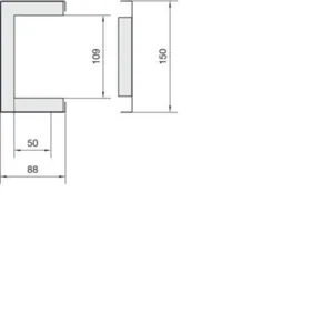 Palosuojakanava Hager Tehalit.FWK - PALOSUOJAKANAVA TEHALIT.FWK FWK3E E30 FE 50X109X1500 LVA