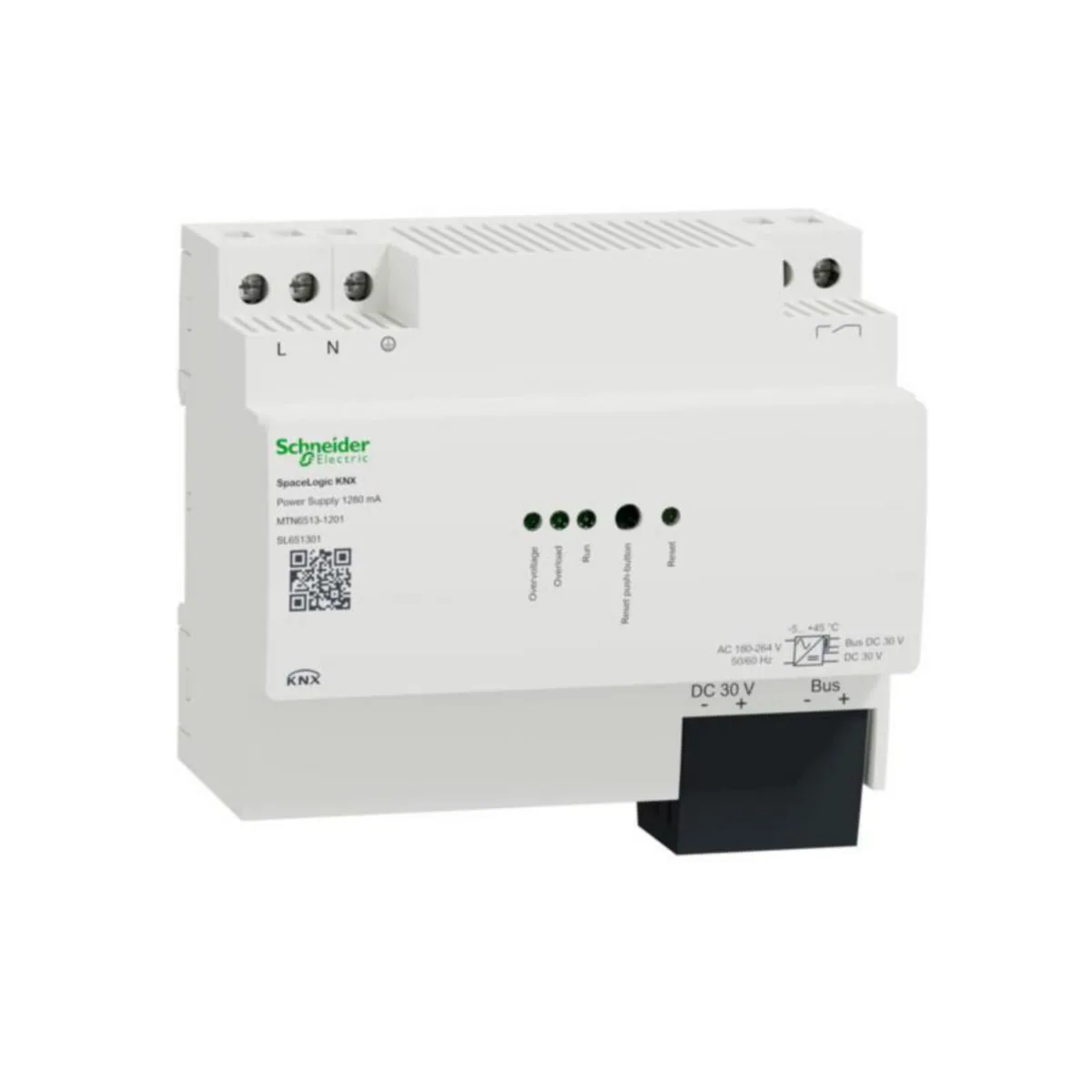 Teholähde KNX Schneider Electric SpaceLogic KNX DIN - TEHOLÄHDE SPACELOGIC KNX TEHOLÄHDE 1280MA DIN KNX