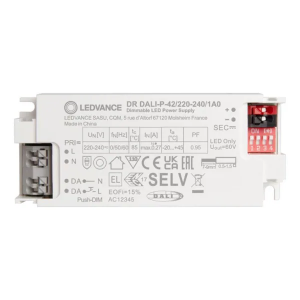 Elektroninen liitäntälaite Ledvance DR Performance DALI CC DALI-P-42/220-240/1A0