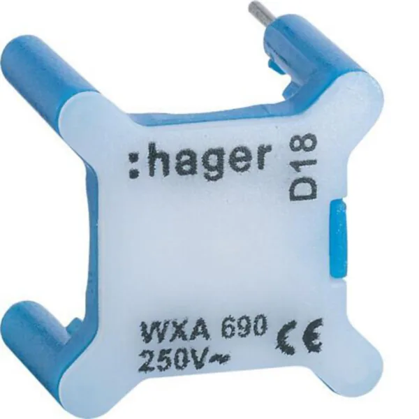 Merkkilamppu Hager Gallery WXA690 LED 0.5MA 230V SININEN