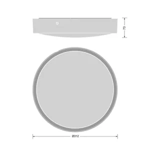 Pinta-asennusvalaisin Ledvance Bulkhead Performance - PINTA-ASENNUSVALAISIN LEDVANCE BLKH RD 300 16W CCT ML BK S EL