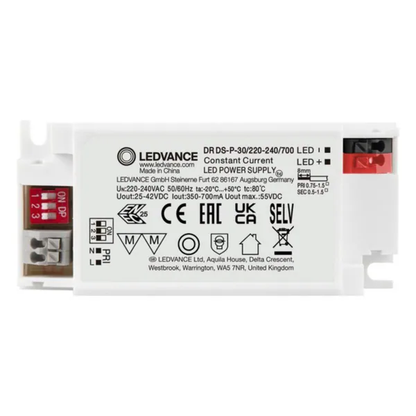 Elektroninen liitäntälaite Ledvance DR DS Performance CC DR PC-PFM PFM 30/220-240/700