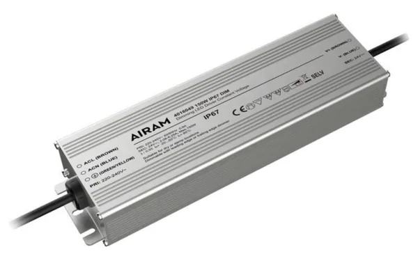 LED-liitäntälaite Airam Pro TASAJÄNNITEL.24V 150W IP67 DIM
