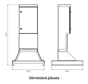 Pistorasiakeskus Vohek PJX siirrettävä jalusta - PISTORASIAKESKUS VOHEK PJX SIIRRETTÄVÄ JALUSTA