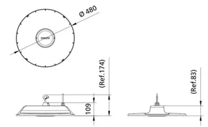 Syväsäteilijä Philips CoreLine highbay - SYVÄSÄTEILIJÄ CORELINE HIGHBAY 35000LM 840 196W DALI 55D