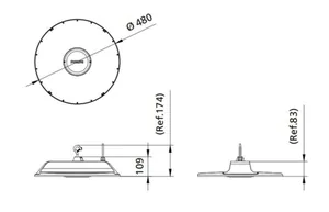 Syväsäteilijä Philips CoreLine highbay - SYVÄSÄTEILIJÄ CORELINE HIGHBAY 35000LM 840 196W DALI 90D