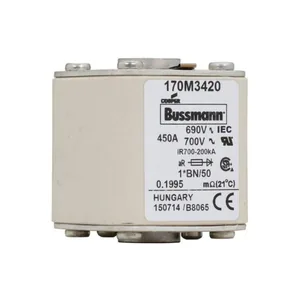 Kahvasulake UR Bussmann erikoisnopea runko - KAHVASULAKE UR BUSSMANN 450A RUNKO 75MM KOKO 1*