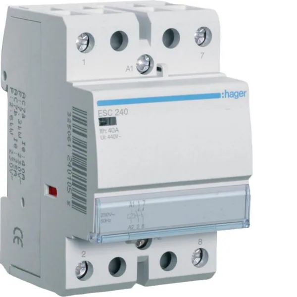 Kontaktori Hager ESC240 2s 40A k.230VAC