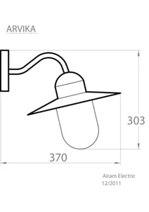 Seinävalaisin ulko Airam Arvika - SEINÄVALAISIN ULKO ARVIKA ARVIKA IP44 E27 60W MU