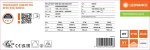 Yleisvalaisin Ledvance Tracklight PFM - YLEISVALAIS TRACKINGLIGHT PFM TR LN 750 35W 840 ML 25D WT