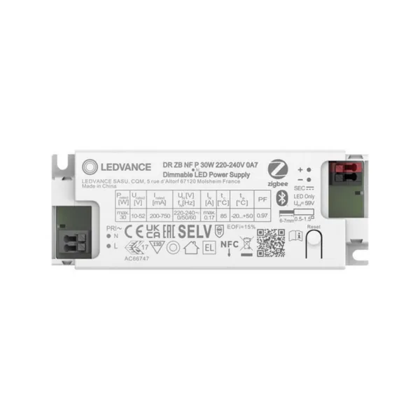 Elektroninen liitäntälaite Ledvance DR DIM Performance P DR ZB ELEKTR. 30W 220-240V 0A7 NFC