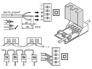 Kytkentäkotelo Ledvance Panel PFM - SÄHKÖINEN LISÄTARV PANEL PFM CONNECTOR BOX 5P ON/OFF 4KPL