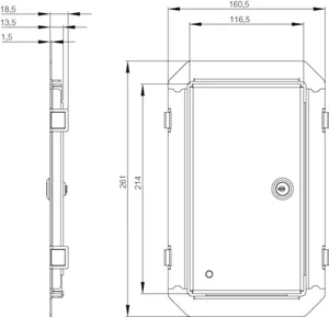 Sisäovipaneeli Fibox RST ARCA - SISÄOVIPANEELI RST FIBOX ARCA IDS 3020 KOKO: 300x200x150mm