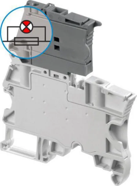 Sulakeliitin TE / ABB Entrelec -liittimet HARMAA, LEV:6MM, JOHTO:4MM2