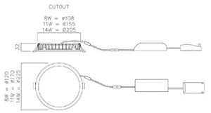 Alasvalo Black Box NVC Maui - ALASVALO NVC MAUI IP44 11W 1240LM 3CCT