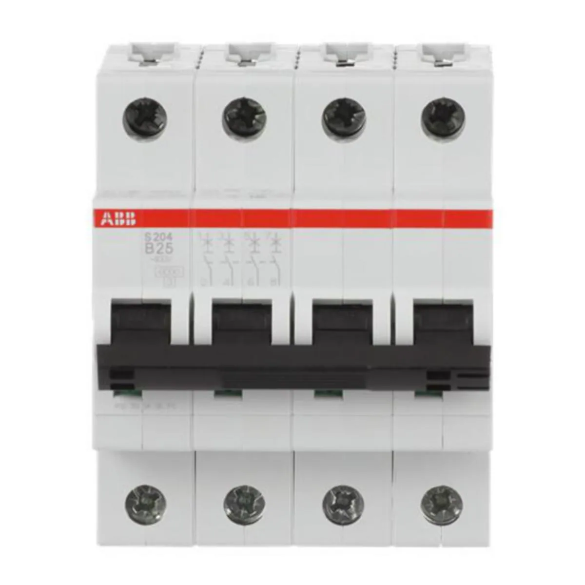 Johdonsuojakatkaisija ABB S200 B-käyrä 4-nap S204-B25 B25A
