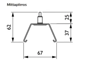 Mekaaninen lisätarvike Philips CoreLine trunking - LISÄTARVIKE CORELINE TRUNKING LL200Z MB-SW WH (2PCS)