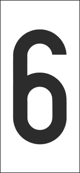 Merkintäkilpi Hammarprodukter H50 numerot H-50 VALK. NUMERO 6, PSS 25
